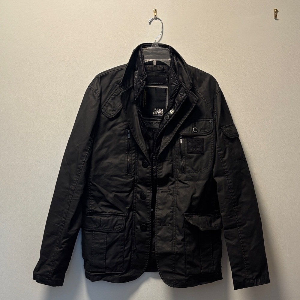 Jack & Jones Men's Black Military Jacket